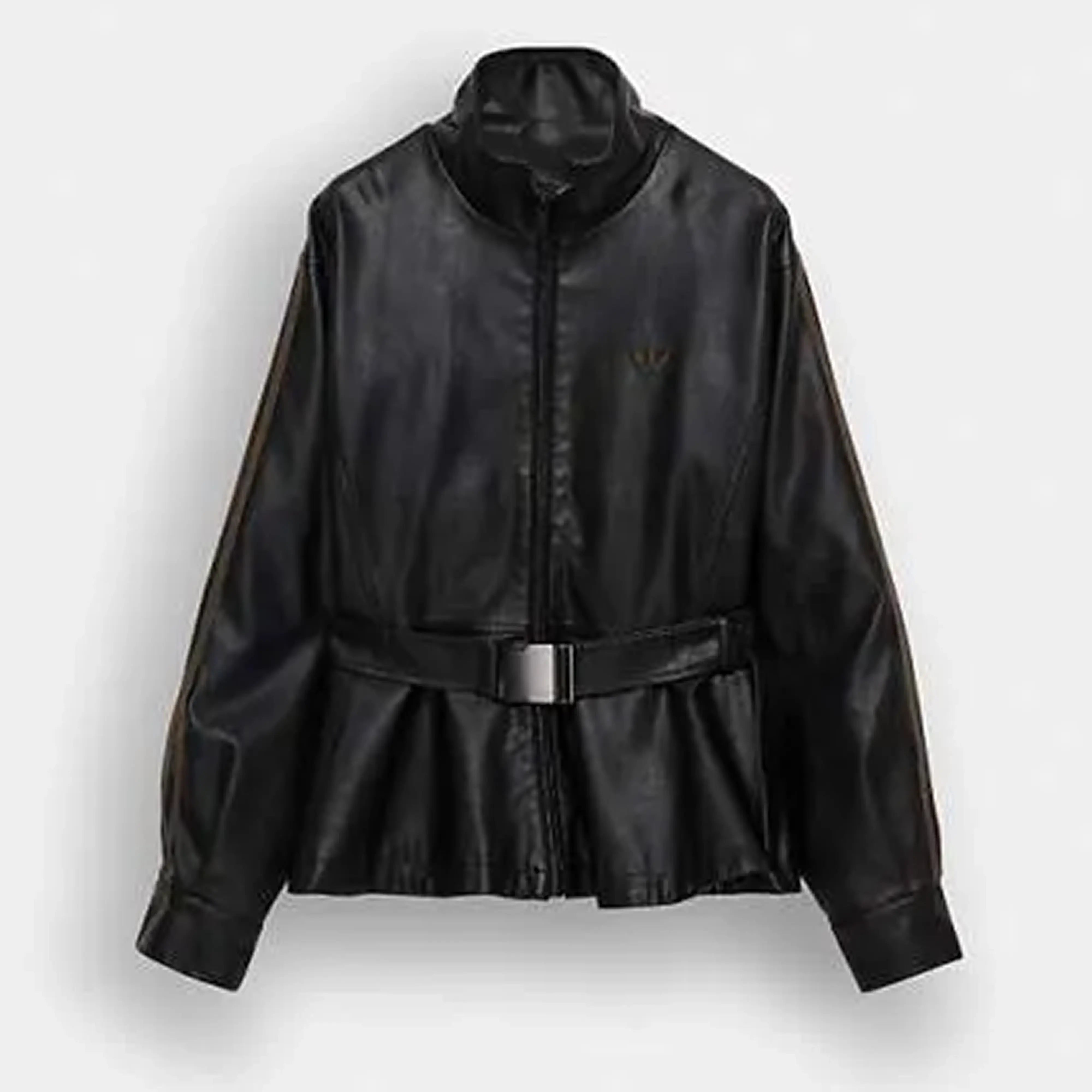 black faux jacket adidas