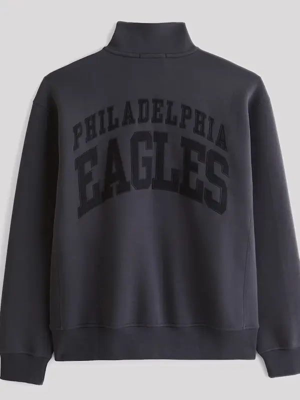 Philadelphia Abercrombie Eagles Half-Zip Grey Sweatshirt