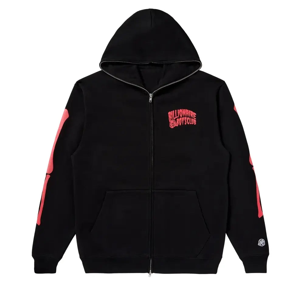 grim reaper inspired vintage zip hoodie