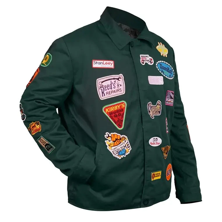 Robert Downey Jr. 2026 Green Patch Jacket