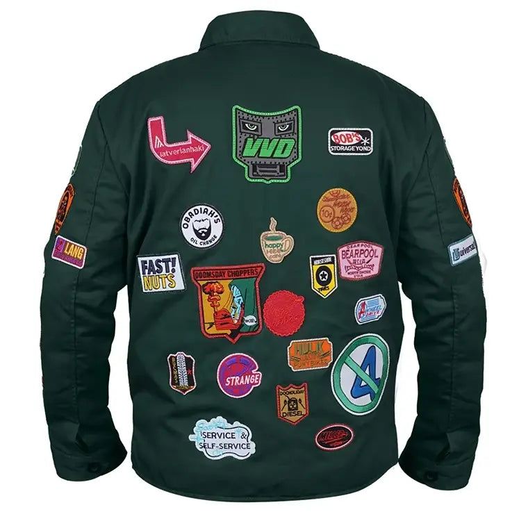 Robert Downey Jr. 2026 Green Patch Jacket