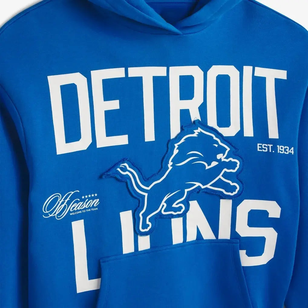 lions blue oversized pullover