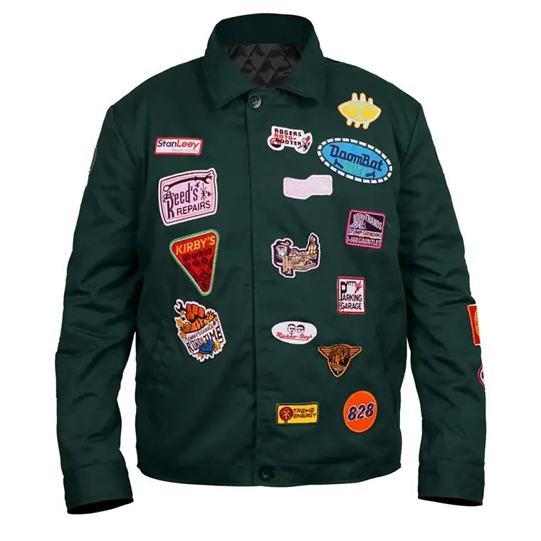 Robert Downey Jr. 2026 Green Patch Jacket