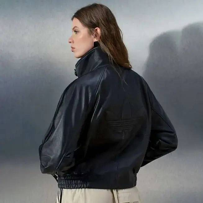 oversized moto leather jacket