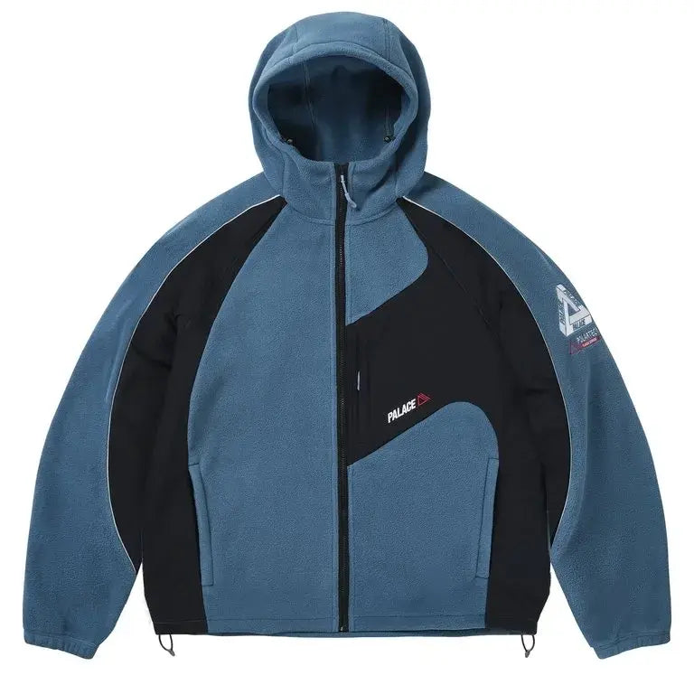 polartec 200 ray blue hooded jacket
