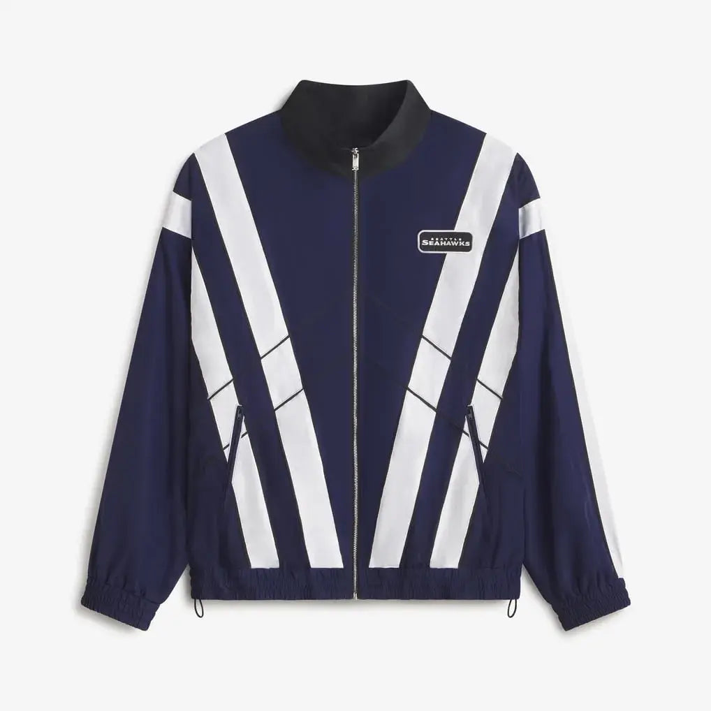 recreated-seattle seahawks college navy windbreaker
