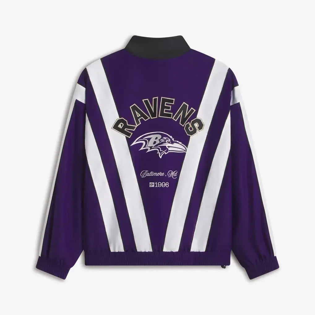 recreated baltimore  ravens purple windbreaker jacket