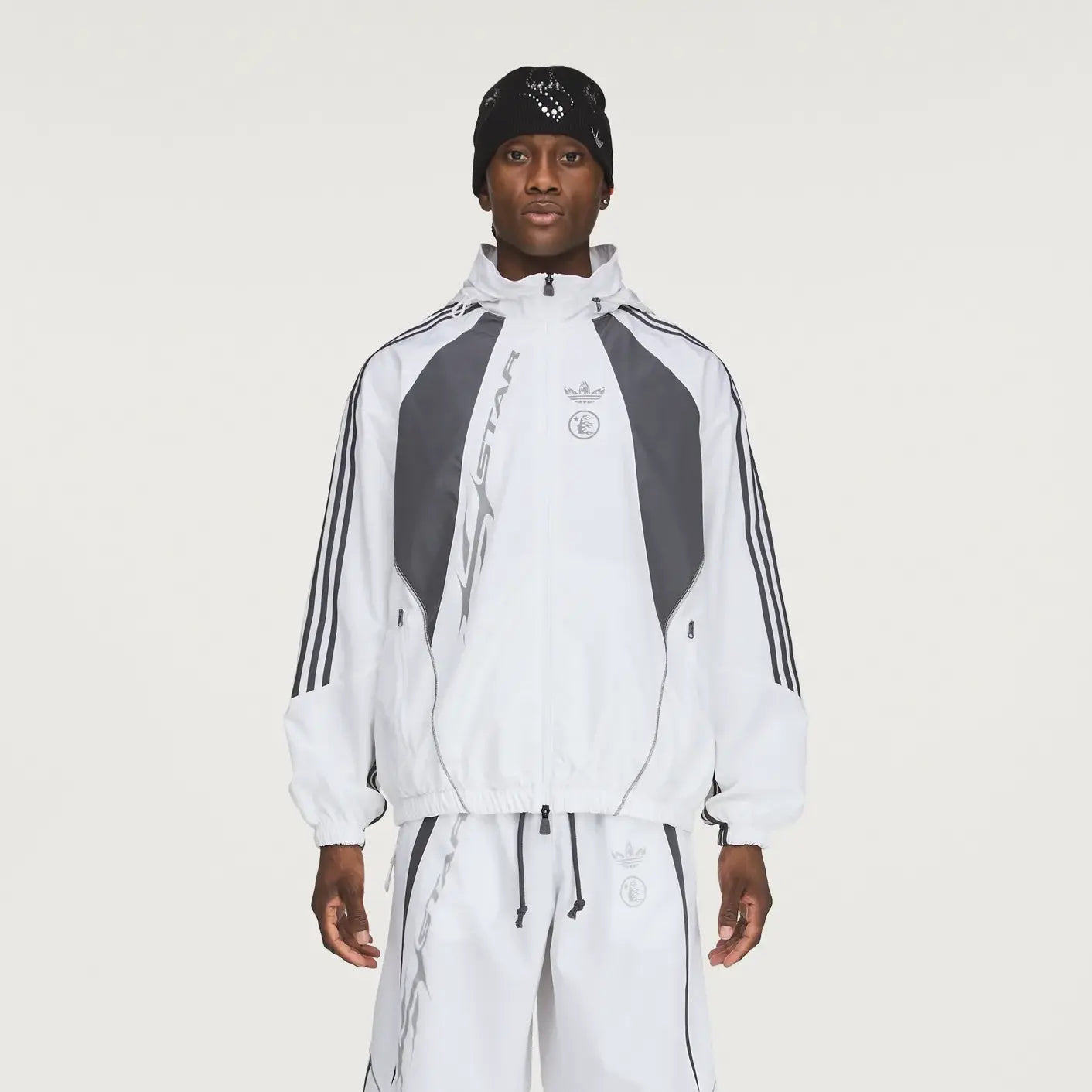 recreated hellstar x adidas white track jacket